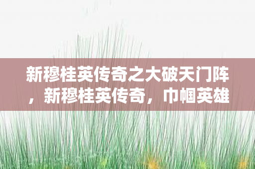 新穆桂英传奇之大破天门阵，新穆桂英传奇，巾帼英雄的现代演绎