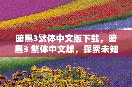 暗黑3繁体中文版下载，暗黑3 繁体中文版，探索未知世界的奇幻之旅