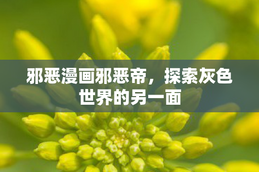 邪恶漫画邪恶帝，探索灰色世界的另一面