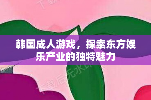 韩国成人游戏，探索东方娱乐产业的独特魅力