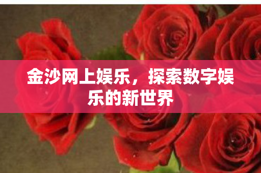 金沙网上娱乐，探索数字娱乐的新世界