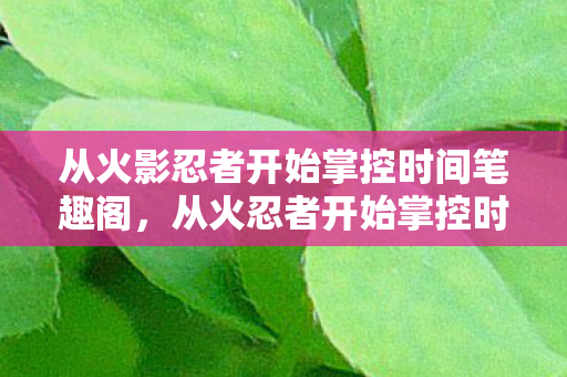 从火影忍者开始掌控时间笔趣阁，从火忍者开始掌控时间，探索时间操控的奥秘