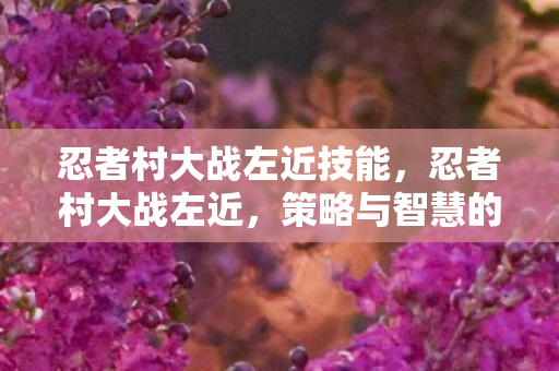 忍者村大战左近技能，忍者村大战左近，策略与智慧的碰撞