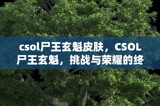 csol尸王玄魁皮肤，CSOL尸王玄魁，挑战与荣耀的终极对决