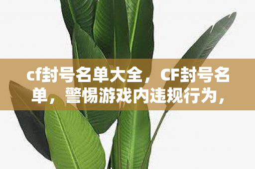 cf封号名单大全，CF封号名单，警惕游戏内违规行为，维护公平竞技环境