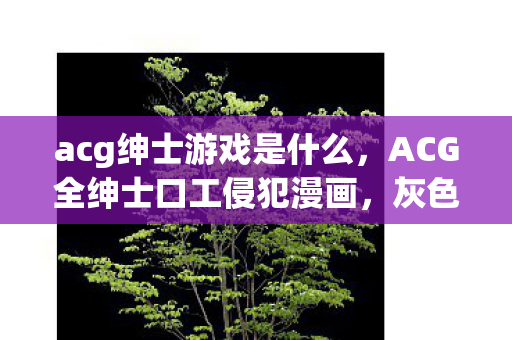 acg绅士游戏是什么，ACG全绅士口工侵犯漫画，灰色文化产业的隐秘角落