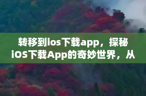 转移到ios下载app，探秘iOS下载App的奇妙世界，从指尖到数字生活的桥梁
