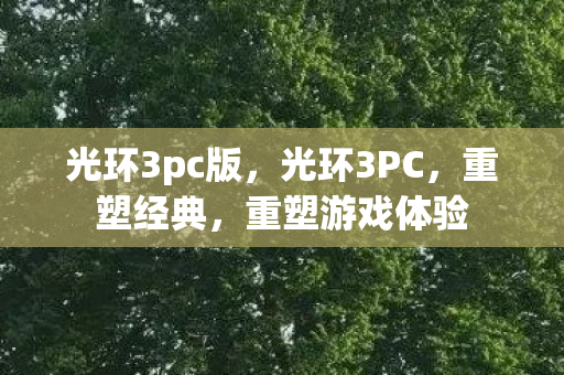 光环3pc版，光环3PC，重塑经典，重塑游戏体验