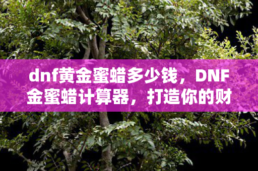 dnf黄金蜜蜡多少钱，DNF金蜜蜡计算器，打造你的财富新工具