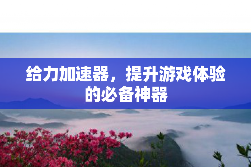 给力加速器，提升游戏体验的必备神器