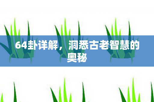 64卦详解，洞悉古老智慧的奥秘
