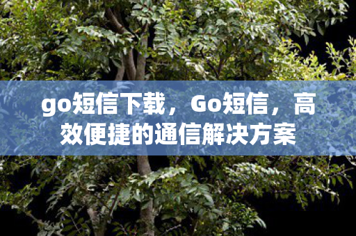 go短信下载，Go短信，高效便捷的通信解决方案