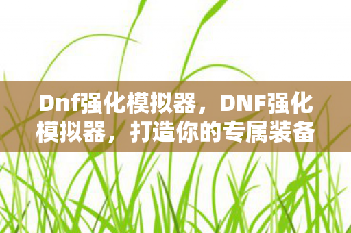 Dnf强化模拟器，DNF强化模拟器，打造你的专属装备强化之旅