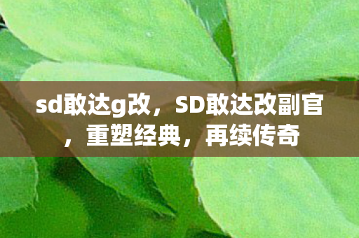 sd敢达g改，SD敢达改副官，重塑经典，再续传奇