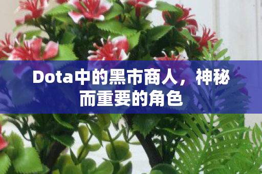 Dota中的黑市商人，神秘而重要的角色