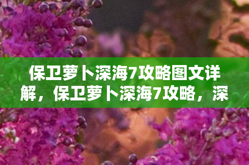 保卫萝卜深海7攻略图文详解，保卫萝卜深海7攻略，深海探险，保卫你的萝卜