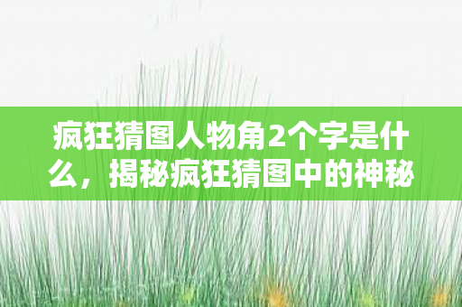 疯狂猜图人物角2个字是什么，揭秘疯狂猜图中的神秘人物，他的故事与游戏背后的秘密