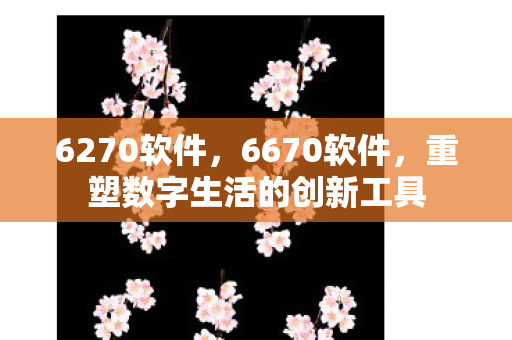 6270软件，6670软件，重塑数字生活的创新工具