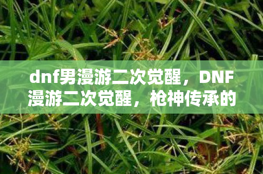 dnf男漫游二次觉醒，DNF漫游二次觉醒，枪神传承的华丽篇章