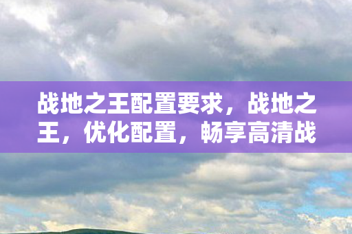 战地之王配置要求，战地之王，优化配置，畅享高清战场