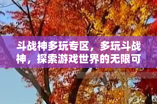 斗战神多玩专区，多玩斗战神，探索游戏世界的无限可能