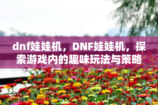 dnf娃娃机，DNF娃娃机，探索游戏内的趣味玩法与策略