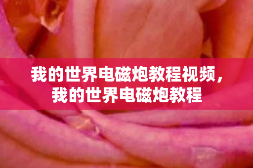 我的世界电磁炮教程视频，我的世界电磁炮教程