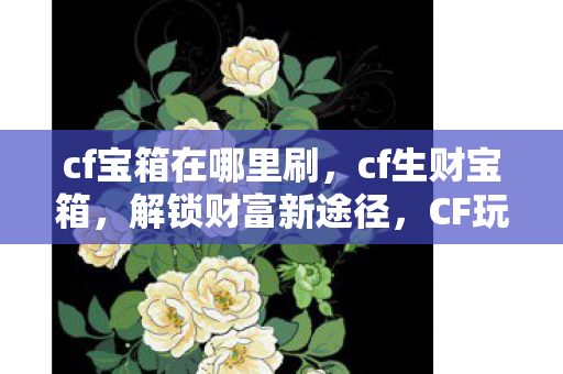 cf宝箱在哪里刷，cf生财宝箱，解锁财富新途径，CF玩家的宝藏探索