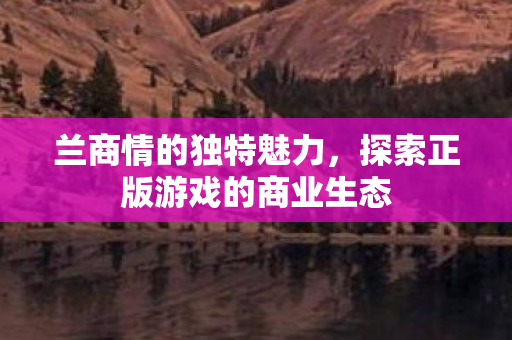 兰商情的独特魅力，探索正版游戏的商业生态