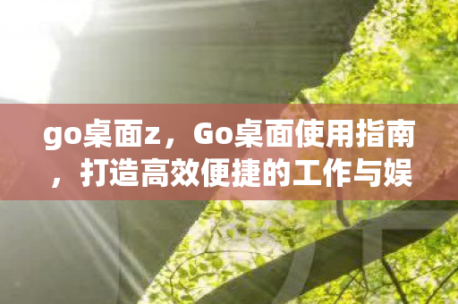 go桌面z，Go桌面使用指南，打造高效便捷的工作与娱乐环境