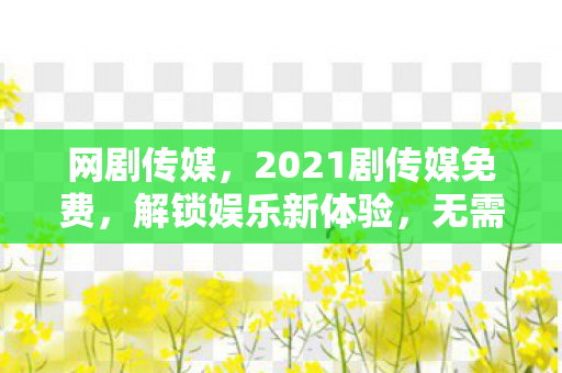 网剧传媒，2021剧传媒免费，解锁娱乐新体验，无需付费畅享精彩内容