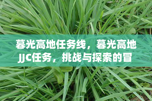 暮光高地任务线，暮光高地JJC任务，挑战与探索的冒险之旅