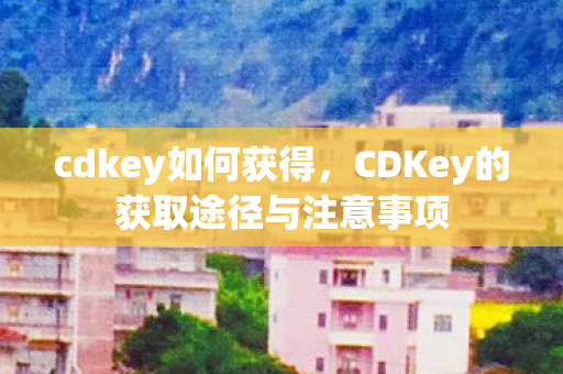 cdkey如何获得，CDKey的获取途径与注意事项
