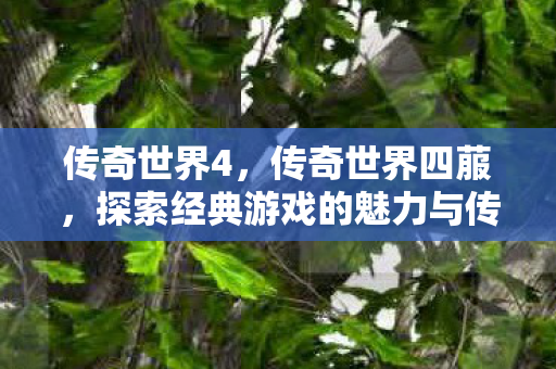 传奇世界4，传奇世界四菔，探索经典游戏的魅力与传承