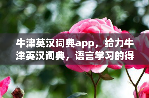 牛津英汉词典app，给力牛津英汉词典，语言学习的得力助手