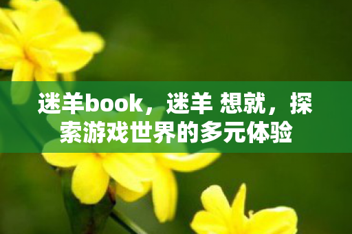 迷羊book，迷羊 想就，探索游戏世界的多元体验
