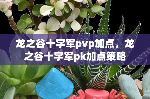 龙之谷十字军pvp加点，龙之谷十字军pk加点策略
