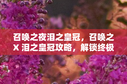 召唤之夜泪之皇冠，召唤之X 泪之皇冠攻略，解锁终极挑战