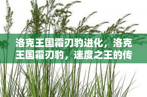 洛克王国霜刃豹进化，洛克王国霜刃豹，速度之王的传奇故事