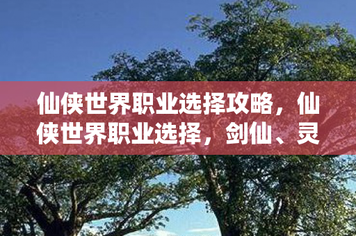 仙侠世界职业选择攻略，仙侠世界职业选择，剑仙、灵修与符咒师