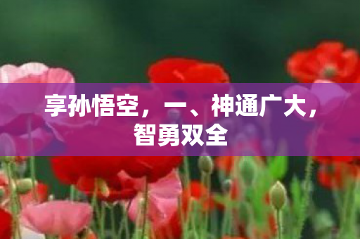 享孙悟空，一、神通广大，智勇双全
