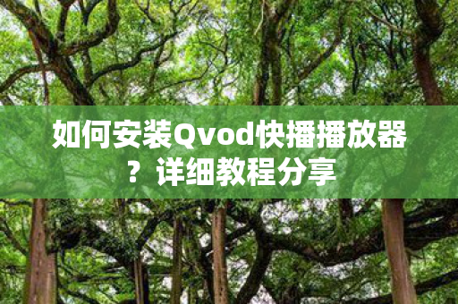 如何安装Qvod快播播放器？详细教程分享