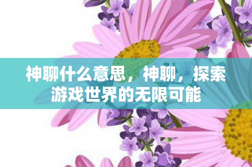 神聊什么意思，神聊，探索游戏世界的无限可能