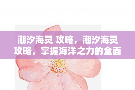 潮汐海灵 攻略，潮汐海灵攻略，掌握海洋之力的全面指南