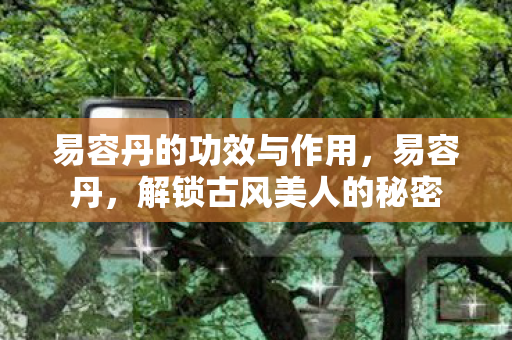 易容丹的功效与作用，易容丹，解锁古风美人的秘密