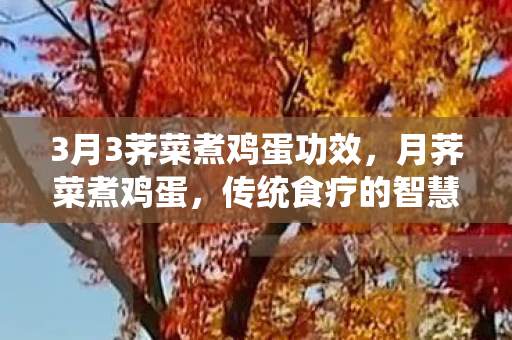 3月3荠菜煮鸡蛋功效，月荠菜煮鸡蛋，传统食疗的智慧结晶