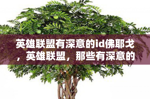 英雄联盟有深意的id佛耶戈，英雄联盟，那些有深意的ID背后故事