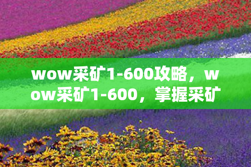 wow采矿1-600攻略，wow采矿1-600，掌握采矿技能，打造游戏财富