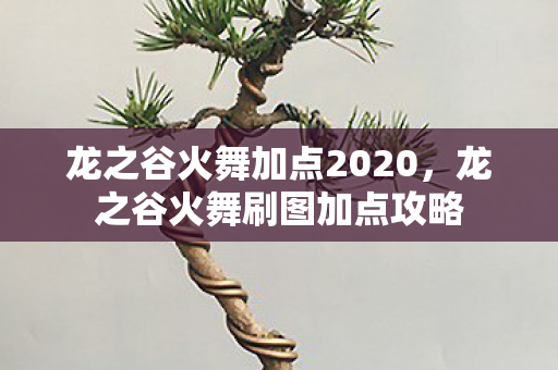 龙之谷火舞加点2020，龙之谷火舞刷图加点攻略
