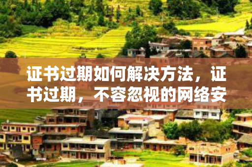 证书过期如何解决方法，证书过期，不容忽视的网络安全隐患